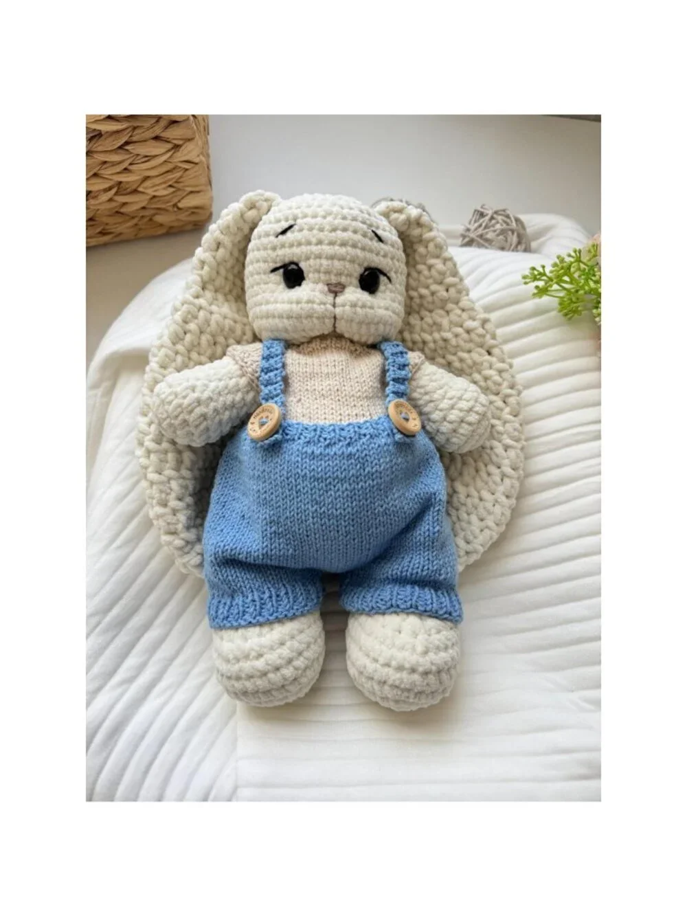 Handmade Crochet Bunny ,Plushie Amigurumi ,Stuffed Animal, Baby Gift